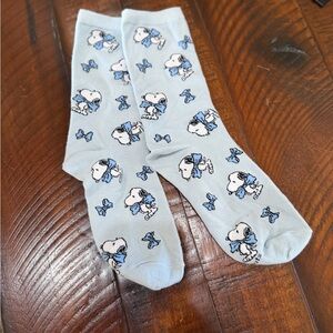 New Blue Snoopy Patterned Socks
